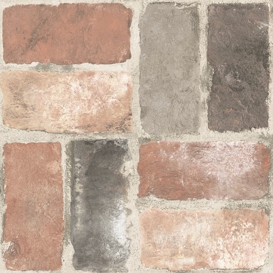 FloorPops Harvard Brick Red Peel & Stick Floor Tiles | 60" x 24" | Michaels®